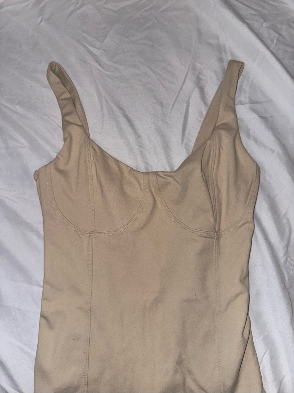 Abercrombie & Fitch Soft A&F Underwire Corset Bodysuit XS Nude